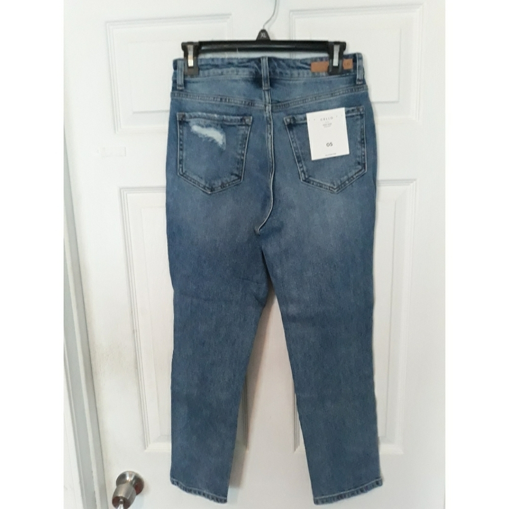 Size 1 3 5 Cello High Rise Destroy Crop Straight - Picture 6 of 8